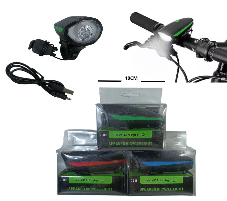 LUZ RECARGABLE PARA BICI CON BOCINA XLT-108 -  -  