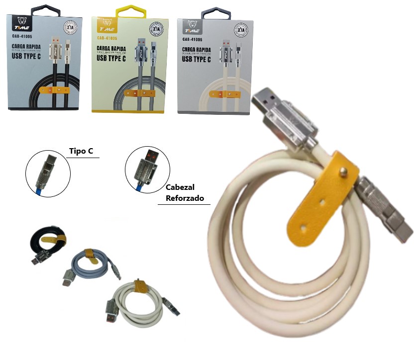 CAB-41011 CABLE TIPO C PUNTA DE METAL  -  -  -  - 