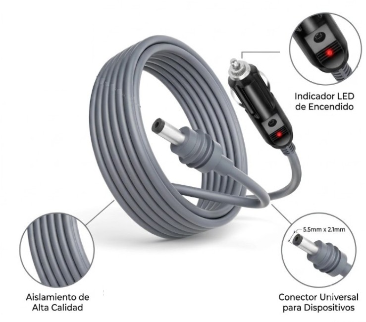 CABLE ADAPTADOR PARA STARLINK 12V  -  -  -  -  -  