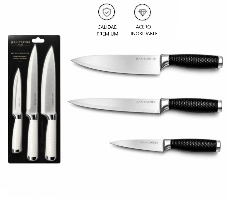 SET DE 3 CUCHILLOS BLISTER JC-03BLNE -  -  -  - 