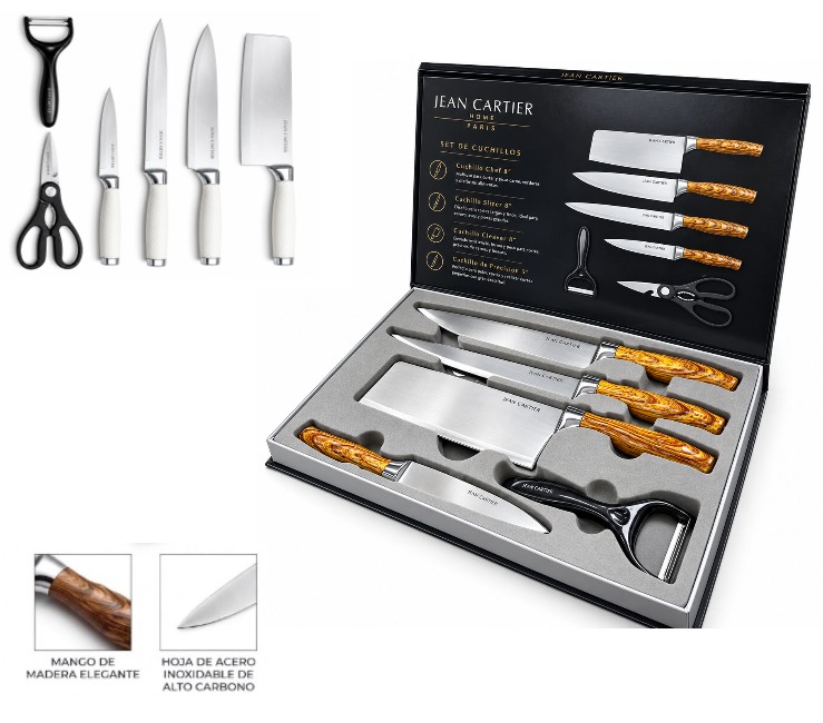 SET CUCHILLOS C/ HACHA JC-C02BLA -  -  -  - 