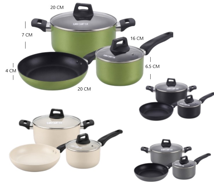 SET X3 DE OLLAS JEAN CARTIER JU-OL -  -  -  - 