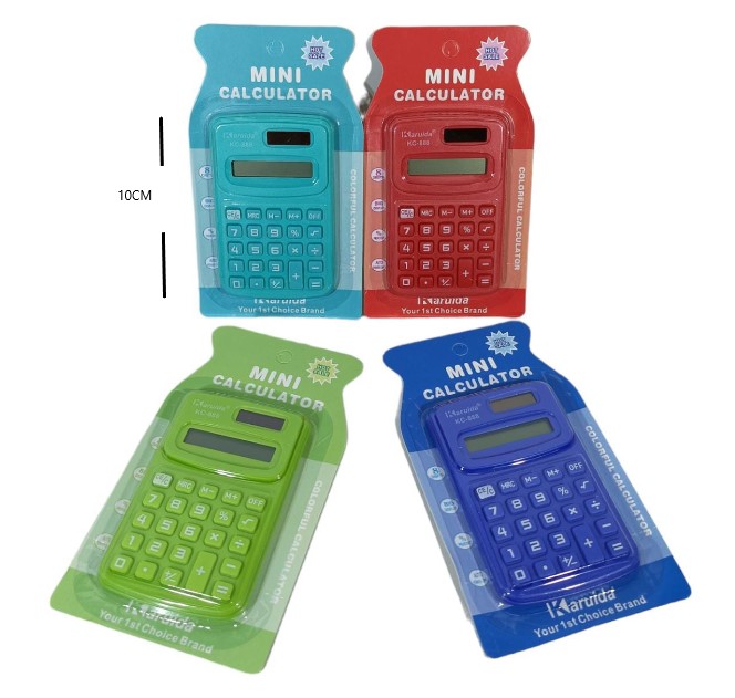 CALCULADORA CHICA COLORES EN BLISTER 8885 -  -  - 