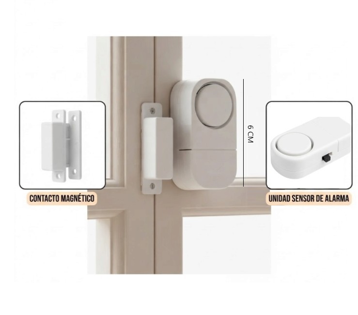 ALARMA CON SENSOR P/VENTANA Y PUERTAS -  - 