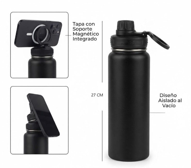 BOTELLA TERMICA C/SOPORTE MAGNETICO 700ML -  -  - 