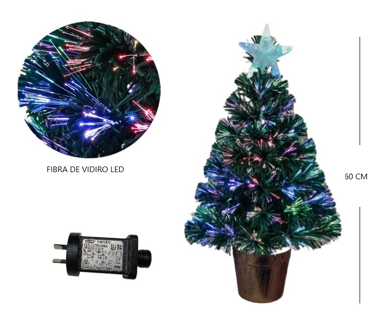 ARBOL DE NAVIDAD 60CM C/LED MULTICOLOR  -  -  -  -