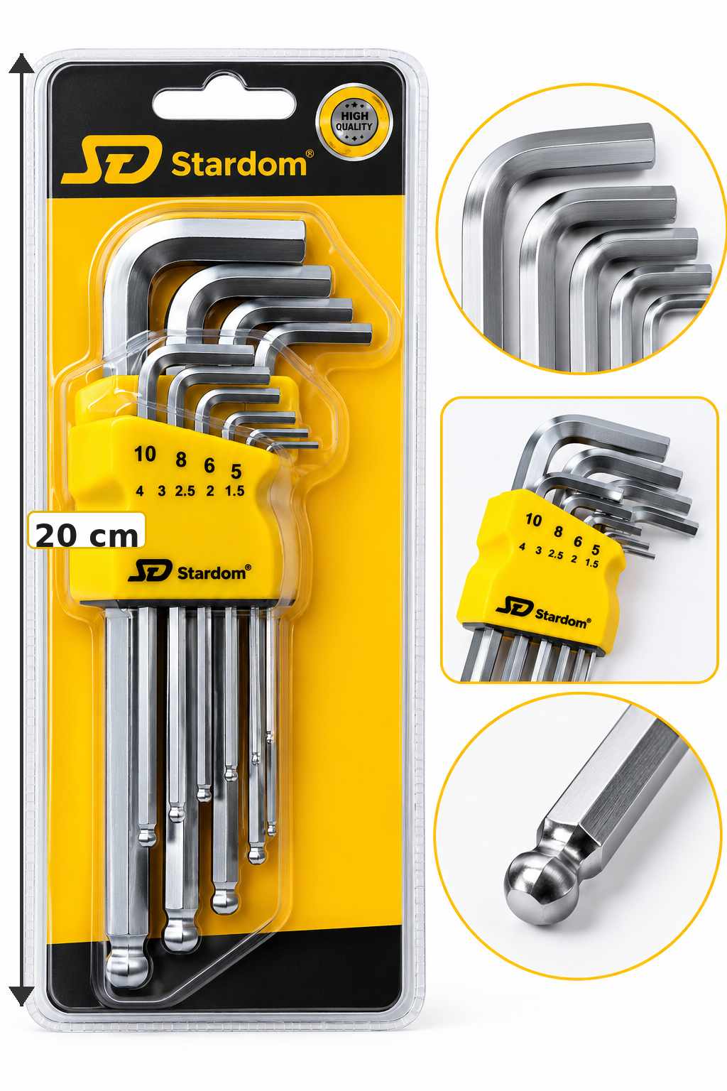 SET DE LLAVE ALLEN 9PIEZAS