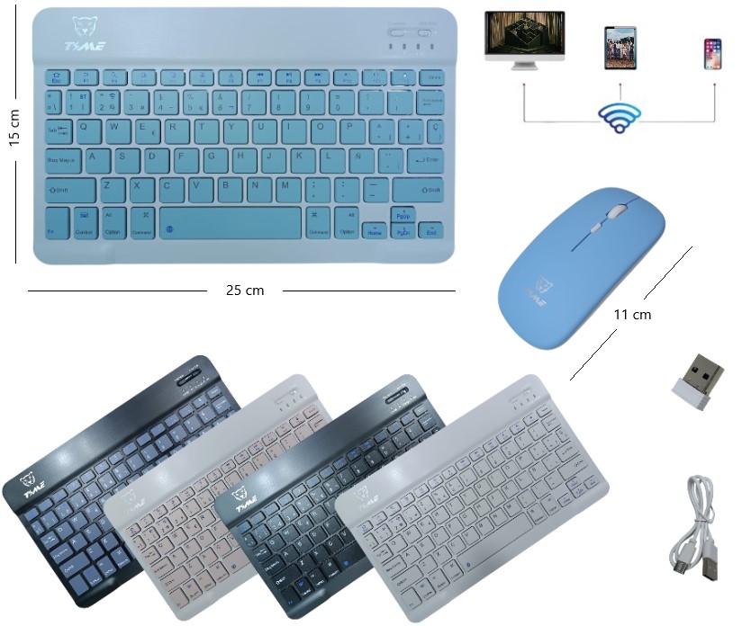 KIT DE MOUSE Y TECLADO INALAMBRICO TIME  -  -  -  