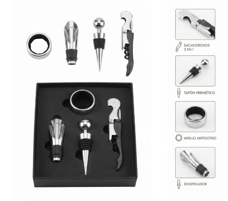 SET ABRIDOR DE VINO -  - 