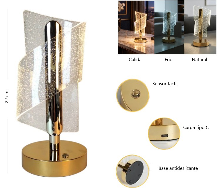 LAMPARA VELADORCITO ACRILICO Y6  -  -  -  -  -  - 